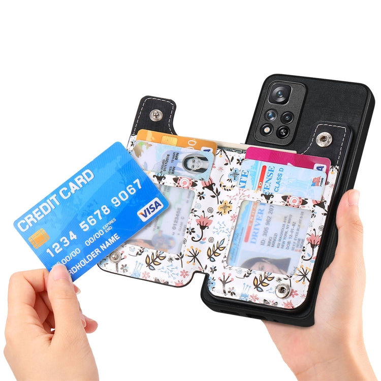 For Redmi Note 13 Pro+ 5G Retro Painted Zipper Wallet Back Phone Case(Black) - Note 13 Pro+ Cases by PMC TechLife | Online Shopping South Africa | PMC TechLife