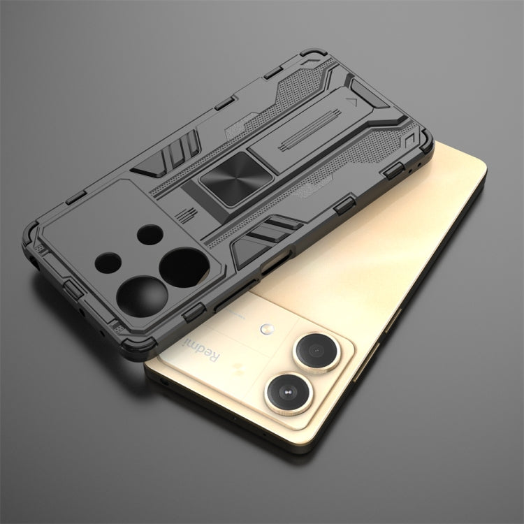 For Redmi Note 13R Pro Supersonic Armor PC Hybrid TPU Phone Case(Black) - Xiaomi Cases by PMC TechLife | Online Shopping South Africa | PMC TechLife | Buy Now Pay Later Mobicred