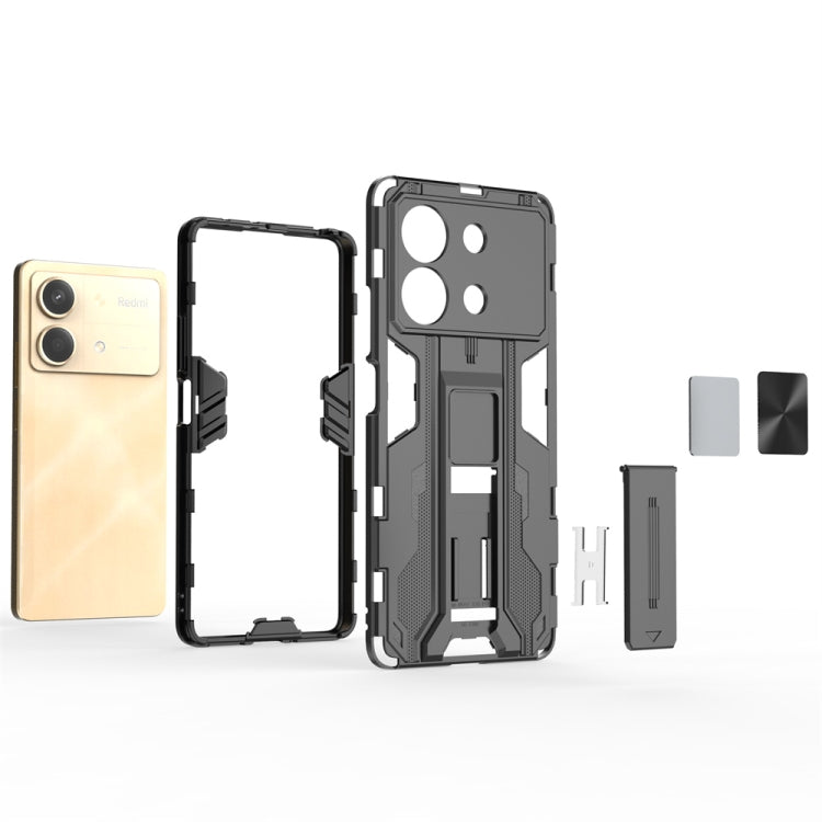 For Redmi Note 13R Pro Supersonic Armor PC Hybrid TPU Phone Case(Grey) - Xiaomi Cases by PMC TechLife | Online Shopping South Africa | PMC TechLife | Buy Now Pay Later Mobicred