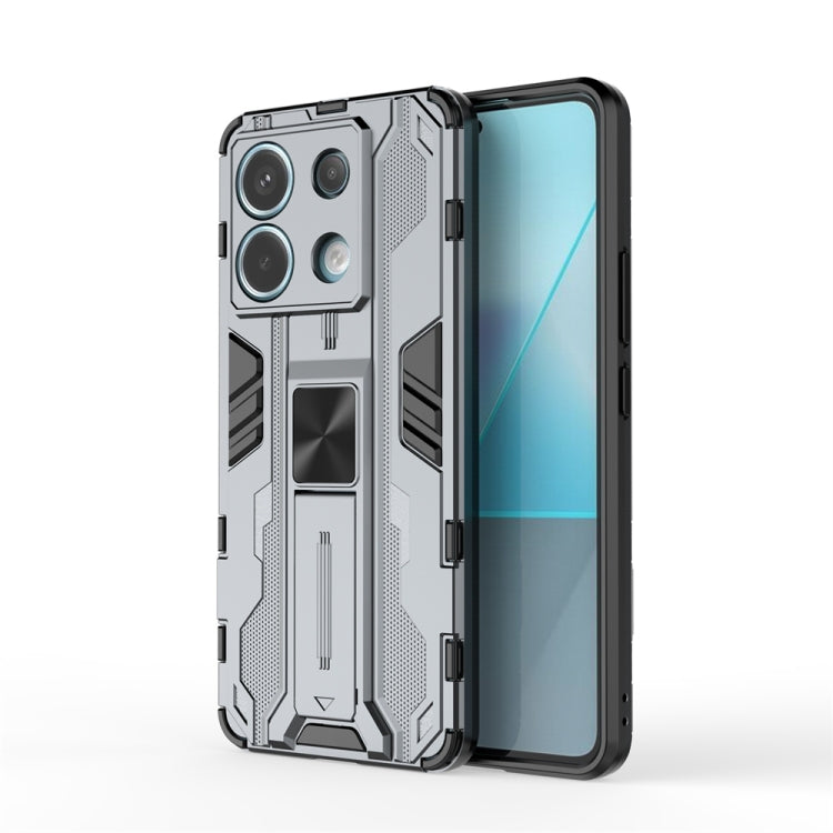 For Xiaomi Poco X6 Supersonic Armor PC Hybrid TPU Phone Case(Grey) - Xiaomi Cases by PMC Jewellery | Online Shopping South Africa | PMC Jewellery | Buy Now Pay Later Mobicred