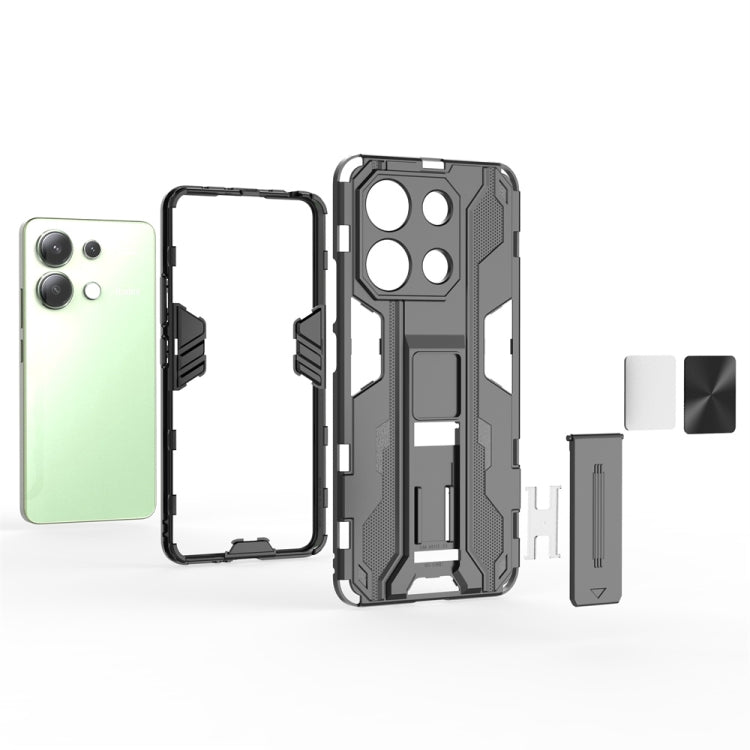 For Redmi Note 13 4G Supersonic Armor PC Hybrid TPU Phone Case(Red) - Note 13 Cases by PMC TechLife | Online Shopping South Africa | PMC TechLife | Buy Now Pay Later Mobicred