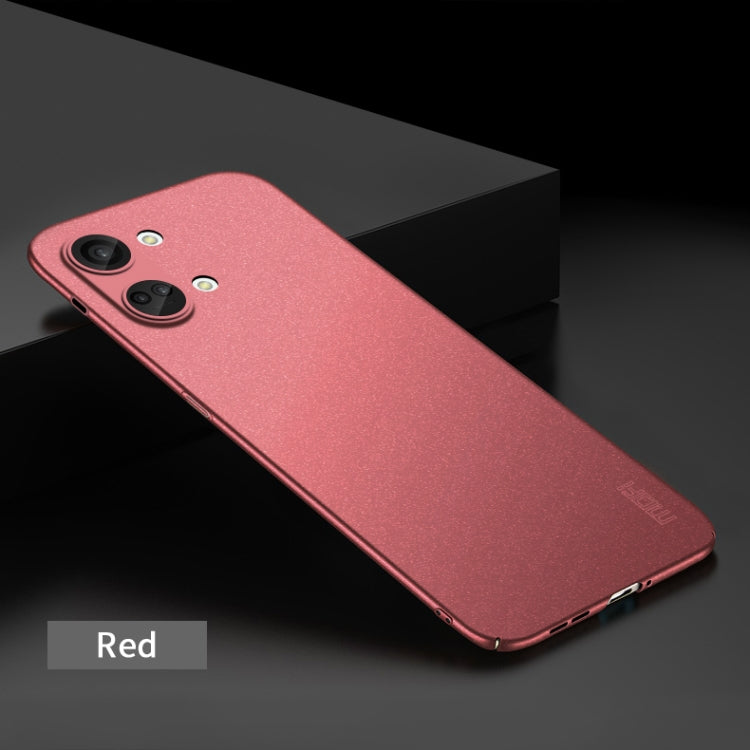 For OnePlus Ace 2V / Nord 3 MOFI Fandun Series Frosted PC Ultra-thin All-inclusive Phone Case(Red) - OnePlus Cases by MOFI | Online Shopping South Africa | PMC Jewellery