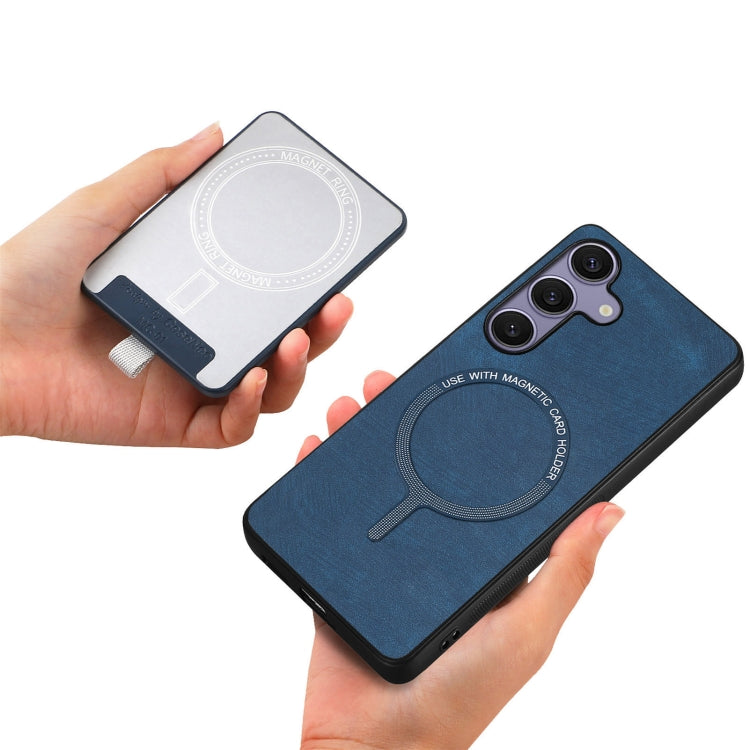 For Samsung Galaxy S25 5G Retro Splitable Magnetic Card Bag Leather Phone Case(Blue) - Galaxy Phone Cases by PMC Jewellery | Online Shopping South Africa | PMC Jewellery | Buy Now Pay Later Mobicred