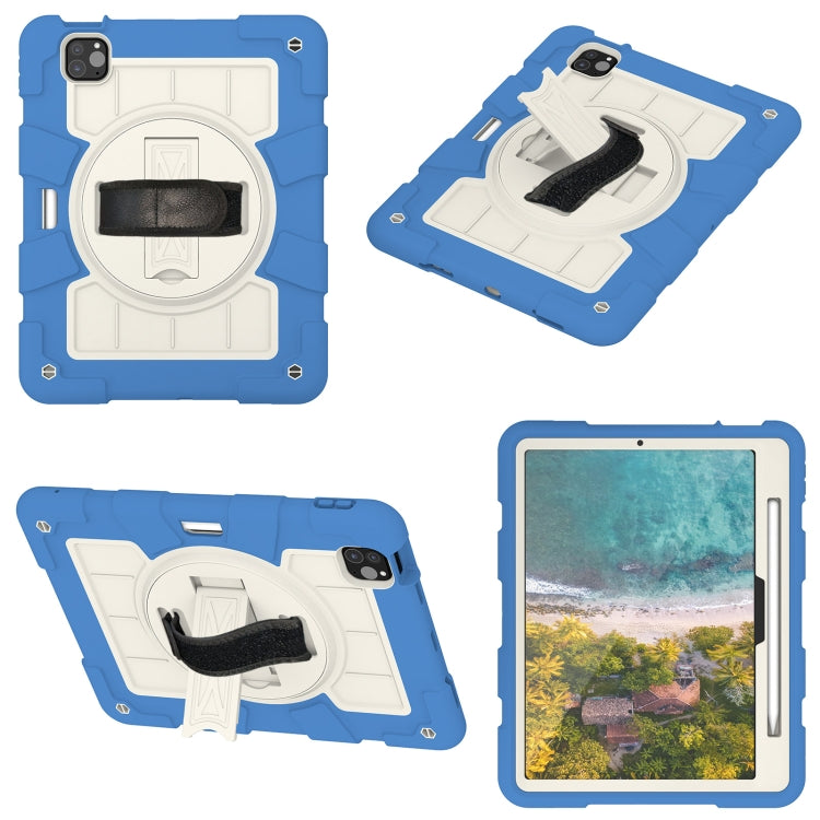For iPad Air 11 2024 Silicone Hybrid PC Shockproof Tablet Case with Shoulder Strap(Azure Blue) - iPad Air 11 2024 Cases by PMC Jewellery | Online Shopping South Africa | PMC Jewellery | Buy Now Pay Later Mobicred