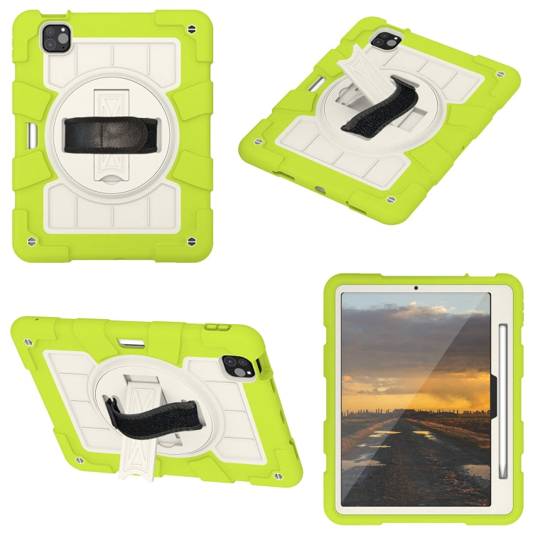 For iPad Air 11 2024 Silicone Hybrid PC Shockproof Tablet Case with Shoulder Strap(Love Birds Green) - iPad Air 11 2024 Cases by PMC Jewellery | Online Shopping South Africa | PMC Jewellery | Buy Now Pay Later Mobicred