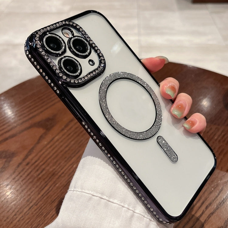 For iPhone 16 Pro Max Diamond Plated MagSafe TPU Phone Case(Black) - iPhone 16 Pro Max Cases by PMC TechLife | Online Shopping South Africa | PMC TechLife | Buy Now Pay Later Mobicred