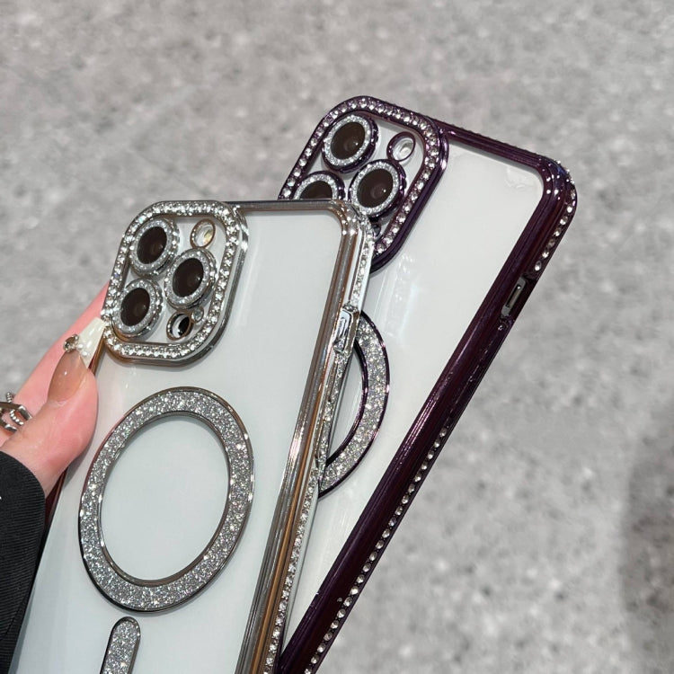 For iPhone 16 Plus Diamond Plated MagSafe TPU Phone Case(Pink) - iPhone 16 Plus Cases by PMC TechLife | Online Shopping South Africa | PMC TechLife | Buy Now Pay Later Mobicred