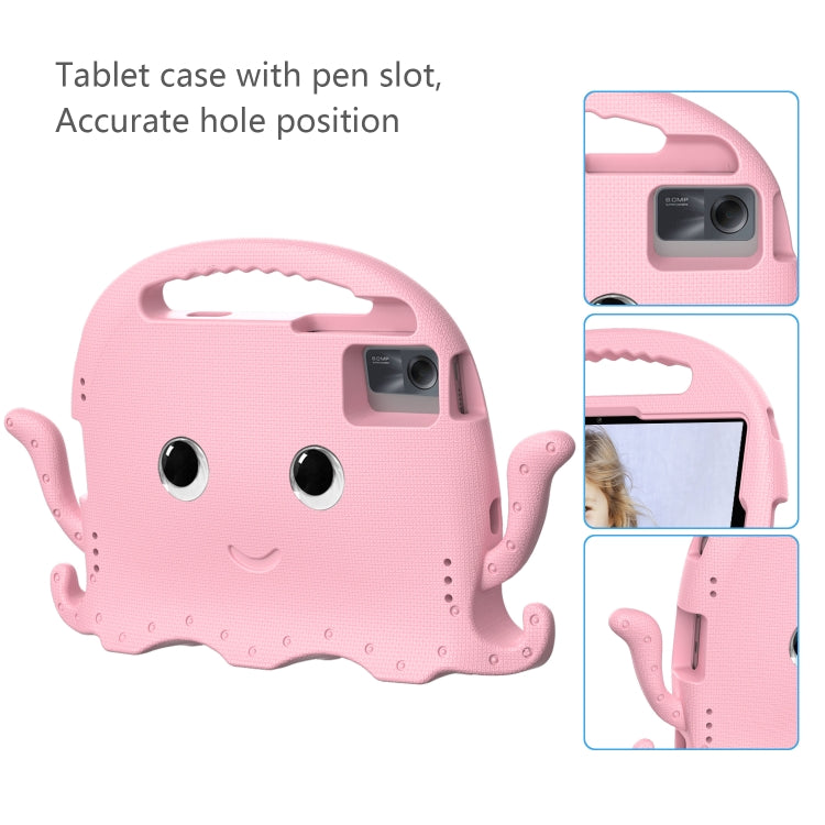 For Samsung Galaxy Tab S9 / S9 FE / S7 / S8 Octopus Style EVA Hybrid PC Shockproof Tablet Case with Strap(Pink) - free shipping - PMC Jewellery - Order now!