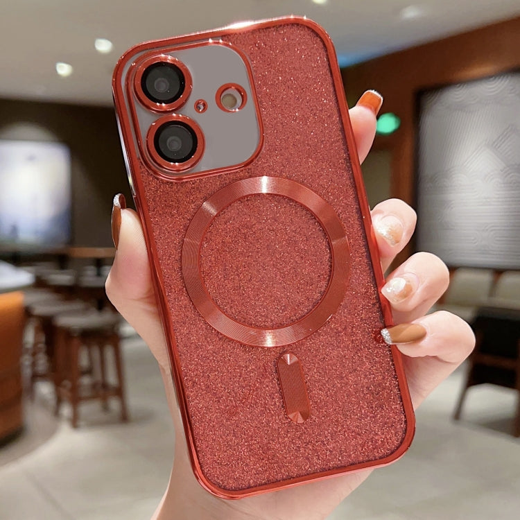 For iPhone 16 Plus Glitter Electroplating MagSafe TPU Phone Case(Red) - iPhone 16 Plus Cases by PMC TechLife | Online Shopping South Africa | PMC TechLife | Buy Now Pay Later Mobicred