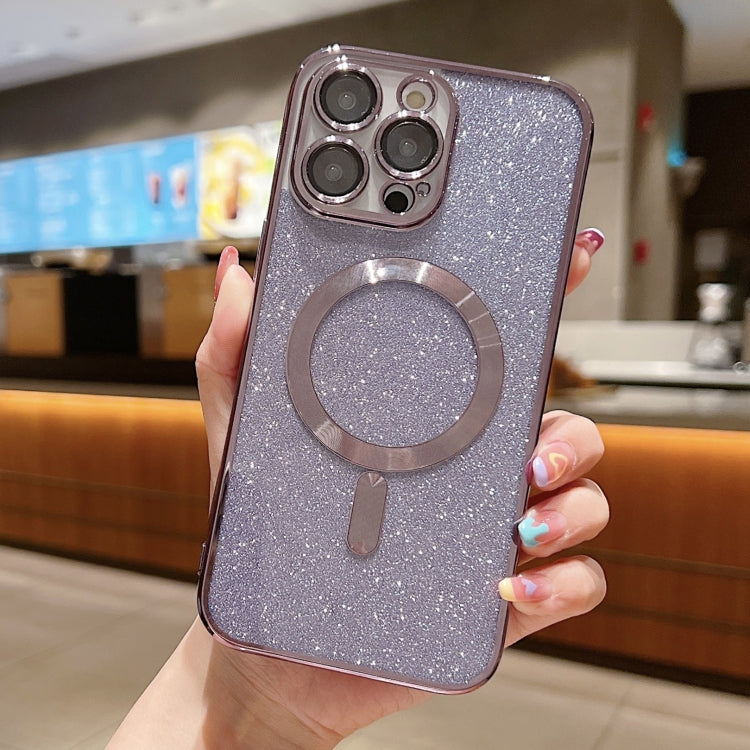 For iPhone 16 Pro Max MagSafe Glitter Electroplating TPU Phone Case(Purple) - iPhone 16 Pro Max Cases by PMC TechLife | Online Shopping South Africa | PMC TechLife | Buy Now Pay Later Mobicred