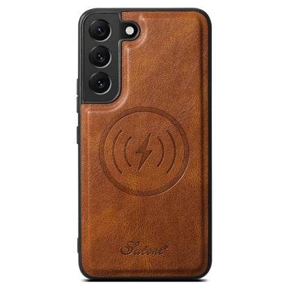 For Samsung Galaxy S22+ 5G Suteni H15  Oil Eax Leather Detachable Wallet Back Phone Case(Brown) - Galaxy S22 5G Cases by Suteni | Online Shopping South Africa | PMC Jewellery | Buy Now Pay Later Mobicred