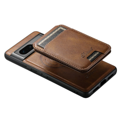 For Google Pixel 8 Suteni H15 Oil Eax Leather Detachable Wallet Back Phone Case(Brown) - Google Cases by Suteni | Online Shopping South Africa | PMC Jewellery | Buy Now Pay Later Mobicred