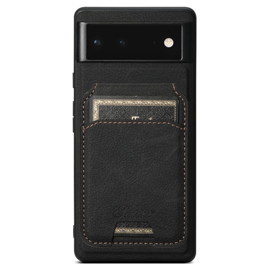 For Google Pixel 6 Pro Suteni H16 Litchi Texture Leather Detachable Wallet Back Phone Case(Black) - Google Cases by Suteni | Online Shopping South Africa | PMC Jewellery | Buy Now Pay Later Mobicred