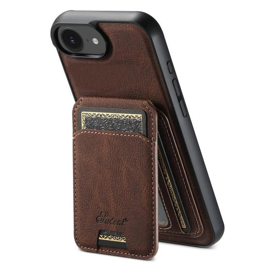 For iPhone 16e Suteni H16 Litchi Texture Leather Detachable Wallet Back Phone Case(Brown) - iPhone 16e Cases by Suteni | Online Shopping South Africa | PMC Jewellery | Buy Now Pay Later Mobicred