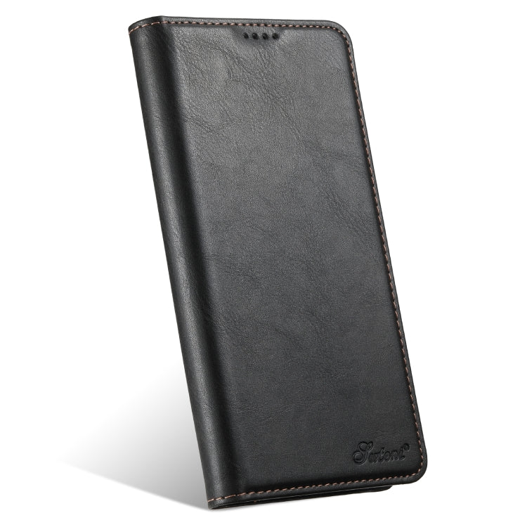 For iPhone 16 Pro Suteni J02 Oil Wax Wallet Leather Phone Case(Black) - iPhone 16 Pro Cases by Suteni | Online Shopping South Africa | PMC Jewellery | Buy Now Pay Later Mobicred