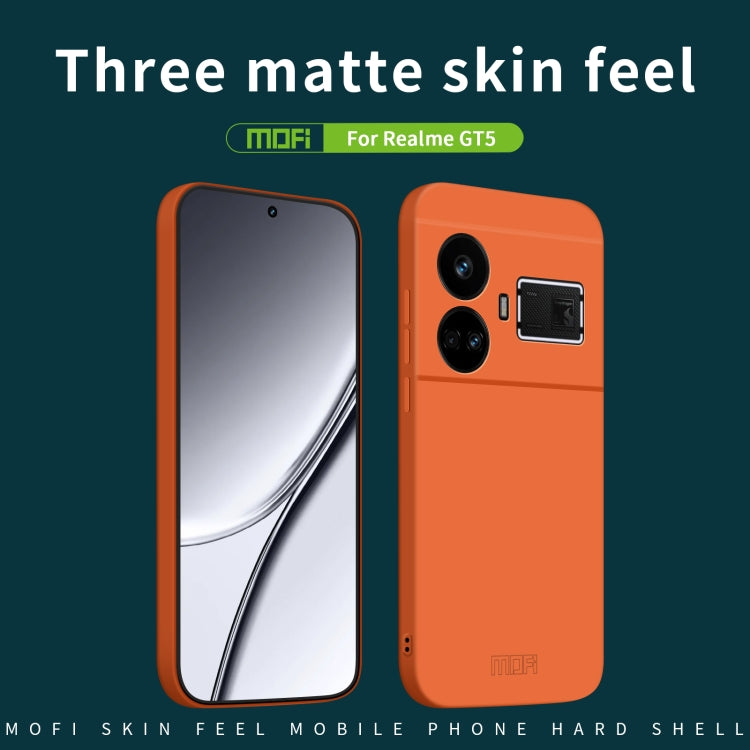 For Realme GT5 MOFI Qin Series Skin Feel All-inclusive PC Phone Case(Blue) - Realme Cases by MOFI | Online Shopping South Africa | PMC Jewellery