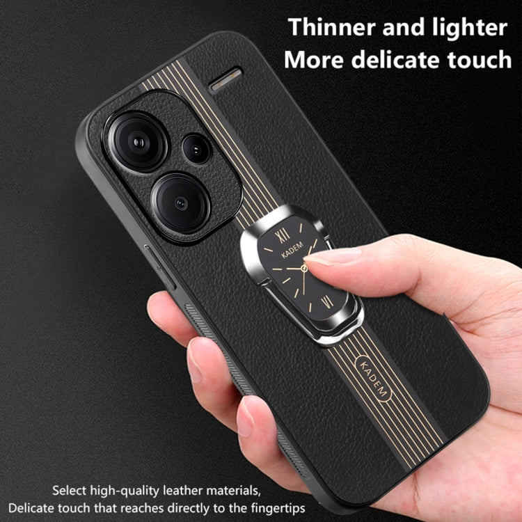 For Xiaomi Redmi Note 13 Pro+ Magnetic Litchi Leather Back Phone Case with Holder(Green) - Note 13 Pro+ Cases by PMC TechLife | Online Shopping South Africa | PMC TechLife | Buy Now Pay Later Mobicred