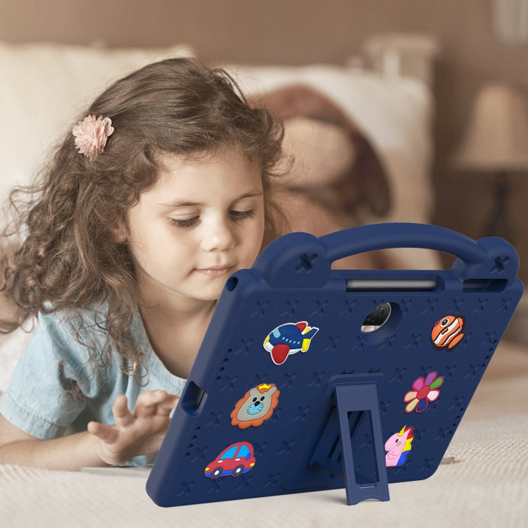 For Honor Pad 9 2023 12.1 Handle Kickstand Children EVA Shockproof Tablet Case(Navy Blue) - Honor by PMC TechLife | Online Shopping South Africa | PMC TechLife | Buy Now Pay Later Mobicred