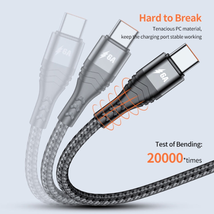 ENKAY 4-in-1 6A USB-A to Type-C / 8 Pin / Micro USB Multifunction Fast Charging Cable, Cable Length:1m(Black) - Multifunction Cable by ENKAY | Online Shopping South Africa | PMC Jewellery | Buy Now Pay Later Mobicred