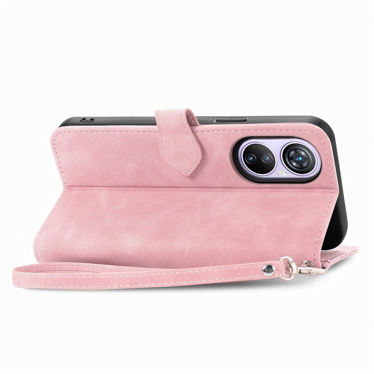 For Blackview A200 Pro Embossed Flower Zipper Leather Phone Case(Pink) - More Brand by PMC TechLife | Online Shopping South Africa | PMC TechLife