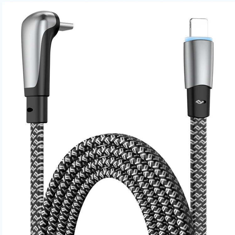 ENKAY PD30W Elbow Type-C to 8 Pin Fast Charging Data Braid Cable with Indicator Light, Length:0.5m - 2 in 1 Cable by ENKAY | Online Shopping South Africa | PMC Jewellery | Buy Now Pay Later Mobicred