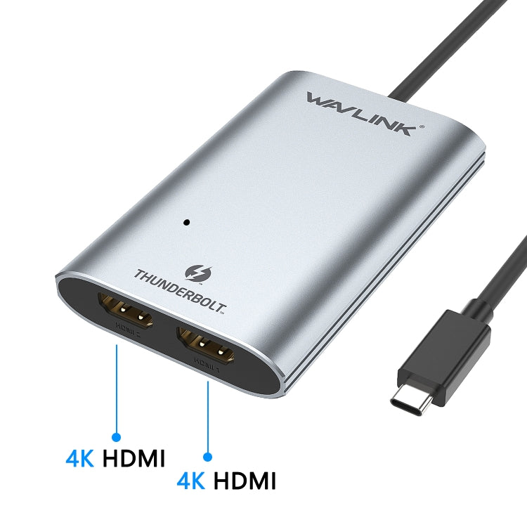 WAVLINK WL-UTA02H Multi-Screen Extender Converter Thunderbolt 3 to Dual HDMI Adapter - Converter by WAVLINK | Online Shopping South Africa | PMC Jewellery | Buy Now Pay Later Mobicred