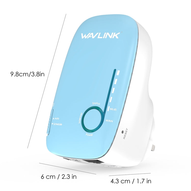 WAVLINK WN576K1 AC1200 Household WiFi Router Network Extender Dual Band Wireless Repeater, Plug:UK Plug (Blue) - Wireless Routers by WAVLINK | Online Shopping South Africa | PMC Jewellery | Buy Now Pay Later Mobicred