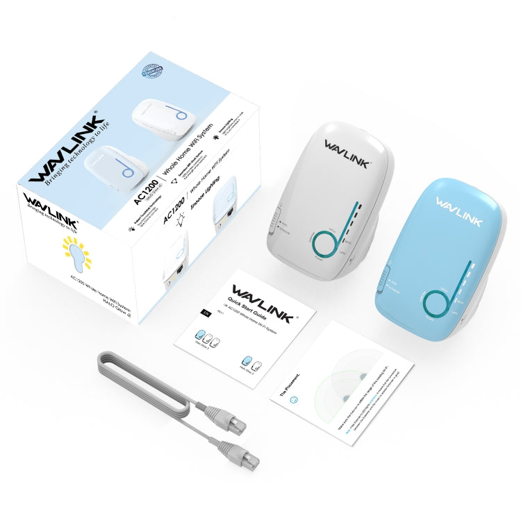 WAVLINK WN576K2 AC1200 Household WiFi Router Network Extender Dual Band Wireless Repeater, Plug:AU Plug (Blue) - free shipping - PMC Jewellery - Order now!