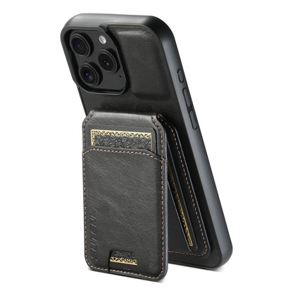 For iPhone 16 Pro Suteni H02 Leather Wallet Stand Back Phone Case(Black) - iPhone 16 Pro Cases by Suteni | Online Shopping South Africa | PMC Jewellery | Buy Now Pay Later Mobicred