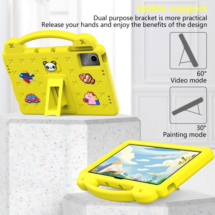 For Lenovo Tab P11 / J606F Handle Kickstand Children EVA Shockproof Tablet Case(Yellow) - Lenovo by PMC TechLife | Online Shopping South Africa | PMC TechLife | Buy Now Pay Later Mobicred