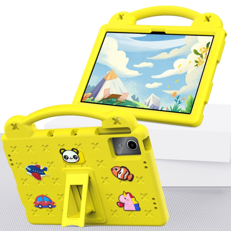 For Lenovo Tab P11 / J606F Handle Kickstand Children EVA Shockproof Tablet Case(Yellow) - Lenovo by PMC TechLife | Online Shopping South Africa | PMC TechLife | Buy Now Pay Later Mobicred
