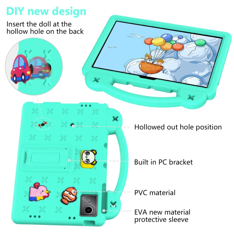 For DOOGEE T30 Pro 11 2023 Handle Kickstand Children EVA Shockproof Tablet Case(Mint Green) - Others by PMC TechLife | Online Shopping South Africa | PMC TechLife | Buy Now Pay Later Mobicred