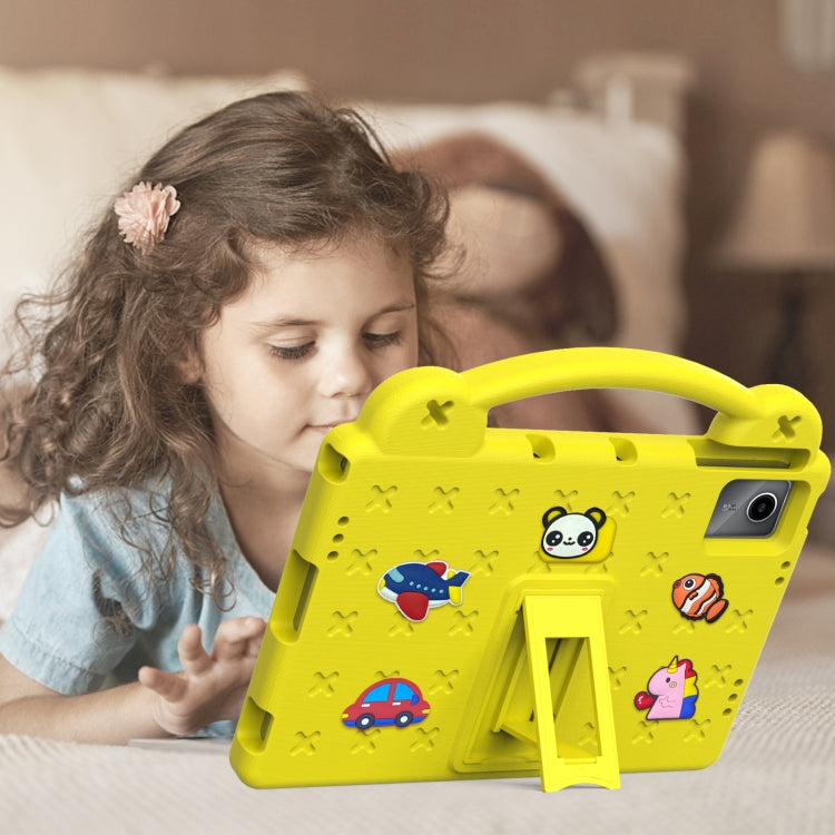 For DOOGEE T30 Pro 11 2023 Handle Kickstand Children EVA Shockproof Tablet Case(Yellow) - Others by PMC Jewellery | Online Shopping South Africa | PMC Jewellery | Buy Now Pay Later Mobicred