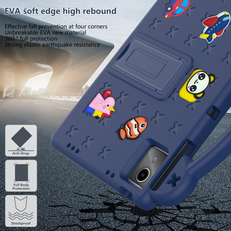 For DOOGEE T30 Pro 11 2023 Handle Kickstand Children EVA Shockproof Tablet Case(Navy Blue) - Others by PMC TechLife | Online Shopping South Africa | PMC TechLife | Buy Now Pay Later Mobicred