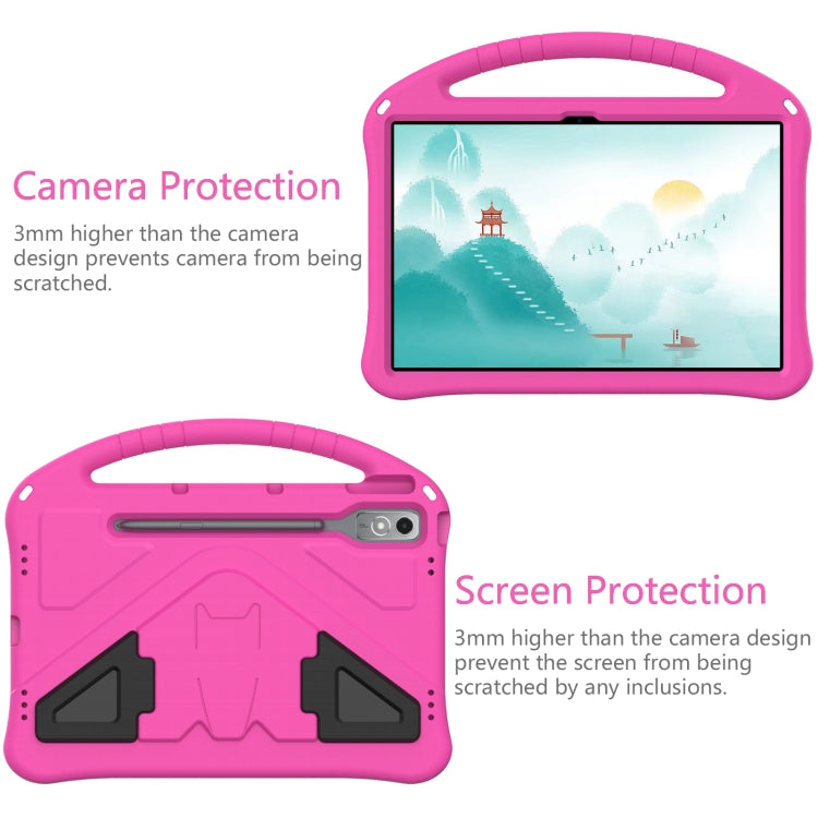 For Lenovo Tab P12 EVA Shockproof Tablet Case with Holder(Rose Red) - Lenovo by PMC TechLife | Online Shopping South Africa | PMC TechLife | Buy Now Pay Later Mobicred