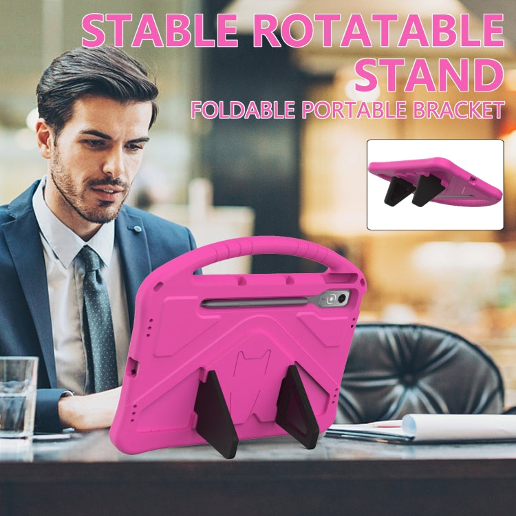 For Lenovo Tab P12 EVA Shockproof Tablet Case with Holder(Rose Red) - Lenovo by PMC TechLife | Online Shopping South Africa | PMC TechLife | Buy Now Pay Later Mobicred