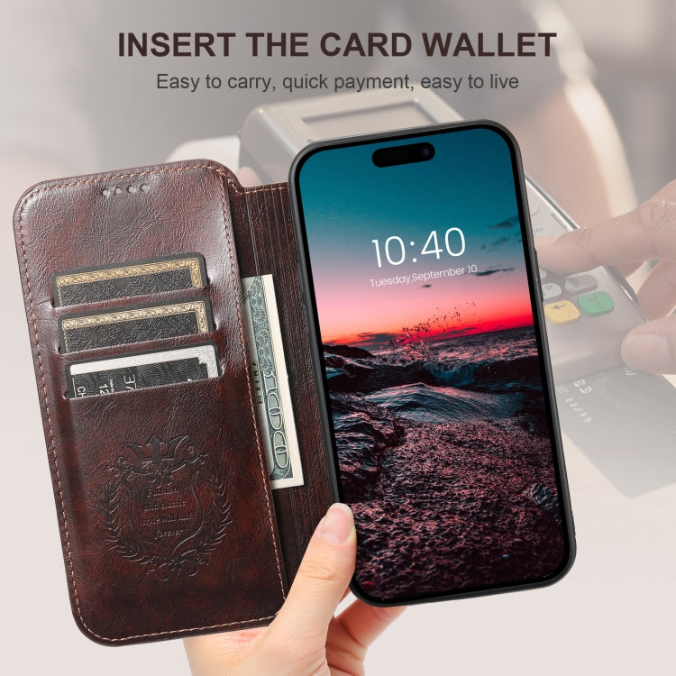 For iPhone 16 Pro Max Suteni J05 Leather Magnetic MagSafe Phone Case(Brown) - iPhone 16 Pro Max Cases by Suteni | Online Shopping South Africa | PMC Jewellery | Buy Now Pay Later Mobicred