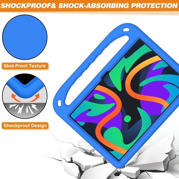 For Amazon Fire Max 11 2023 Handle EVA Shockproof Tablet Case with Holder(Blue) - Amazon by PMC TechLife | Online Shopping South Africa | PMC TechLife | Buy Now Pay Later Mobicred