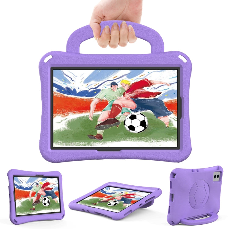 For Samsung Galaxy Tab S9 FE 11 X510 2023 Handle Football Shaped EVA Shockproof Tablet Case(Light Purple) - Galaxy Tab S9 FE by PMC Jewellery | Online Shopping South Africa | PMC Jewellery | Buy Now Pay Later Mobicred