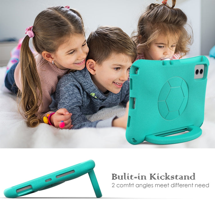 For Samsung Galaxy Tab S9 FE 11 X510 2023 Handle Football Shaped EVA Shockproof Tablet Case(Mint  Green) - Galaxy Tab S9 FE by PMC Jewellery | Online Shopping South Africa | PMC Jewellery | Buy Now Pay Later Mobicred