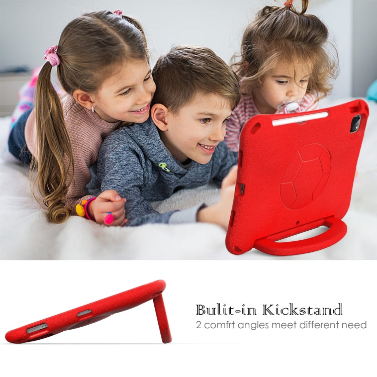 For iPad Air 11 2024 Handle Football Shaped EVA Shockproof Tablet Case(Red) - iPad Air 11 2024 Cases by PMC TechLife | Online Shopping South Africa | PMC TechLife | Buy Now Pay Later Mobicred
