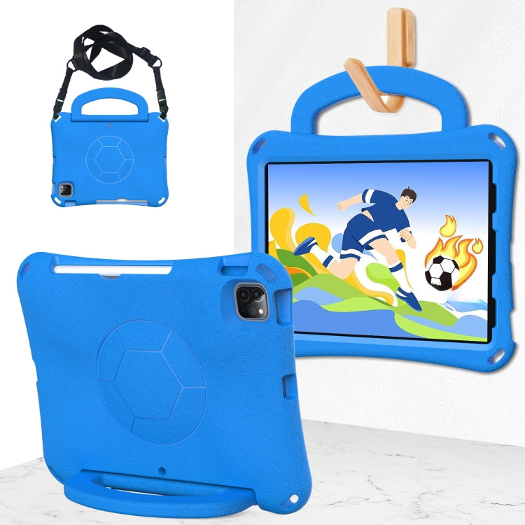 For iPad Pro 11 2024 Handle Football Shaped EVA Shockproof Tablet Case(Blue) - free shipping - PMC TechLife - Order now!
