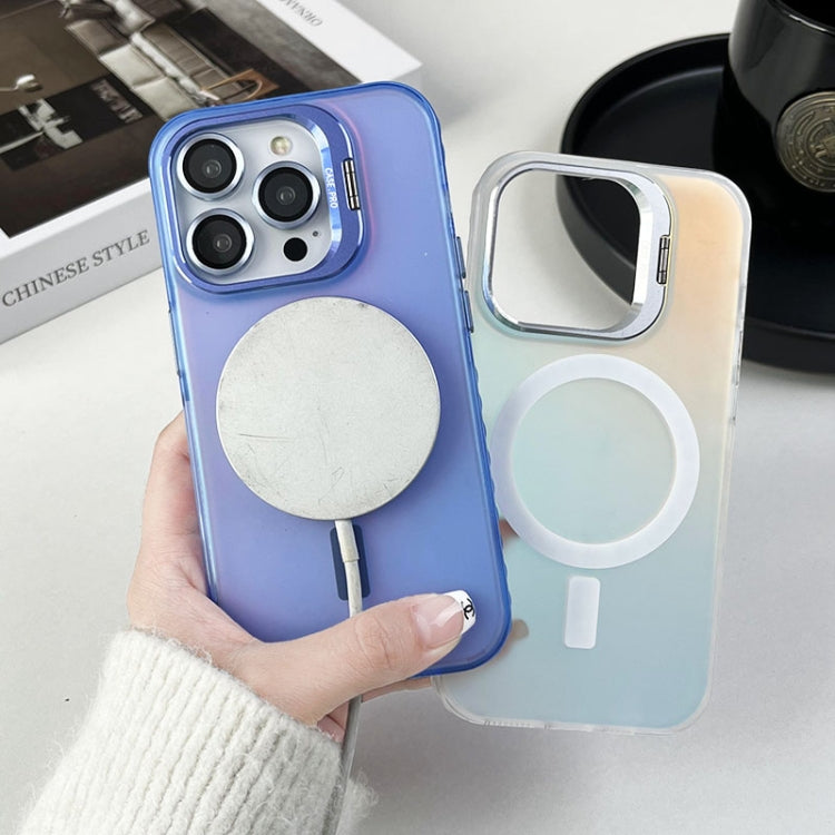 For iPhone 13 Pro Max MagSafe Lens Holder PC Hybrid TPU Phone Case(Purple) - iPhone 13 Pro Max Cases by PMC TechLife | Online Shopping South Africa | PMC TechLife