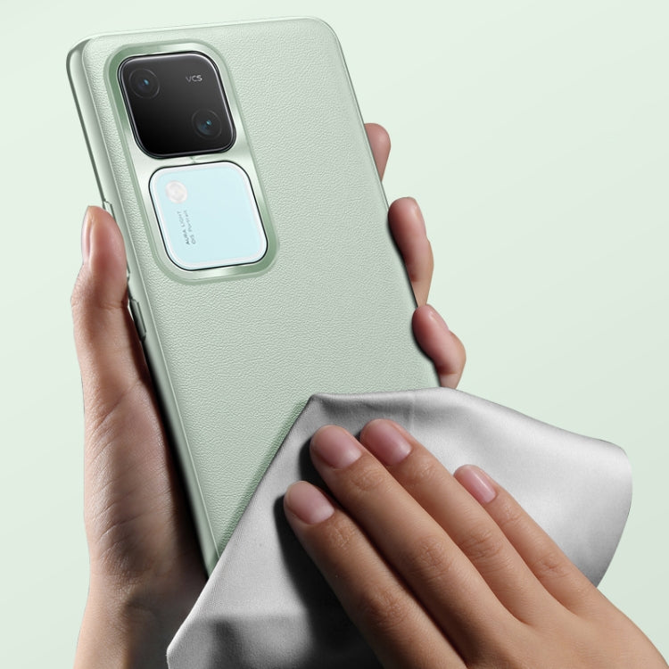 For vivo S18 Plain-Leather All-inclusive Shockproof Phone Case(Green) - S18 Cases by PMC Jewellery | Online Shopping South Africa | PMC Jewellery | Buy Now Pay Later Mobicred