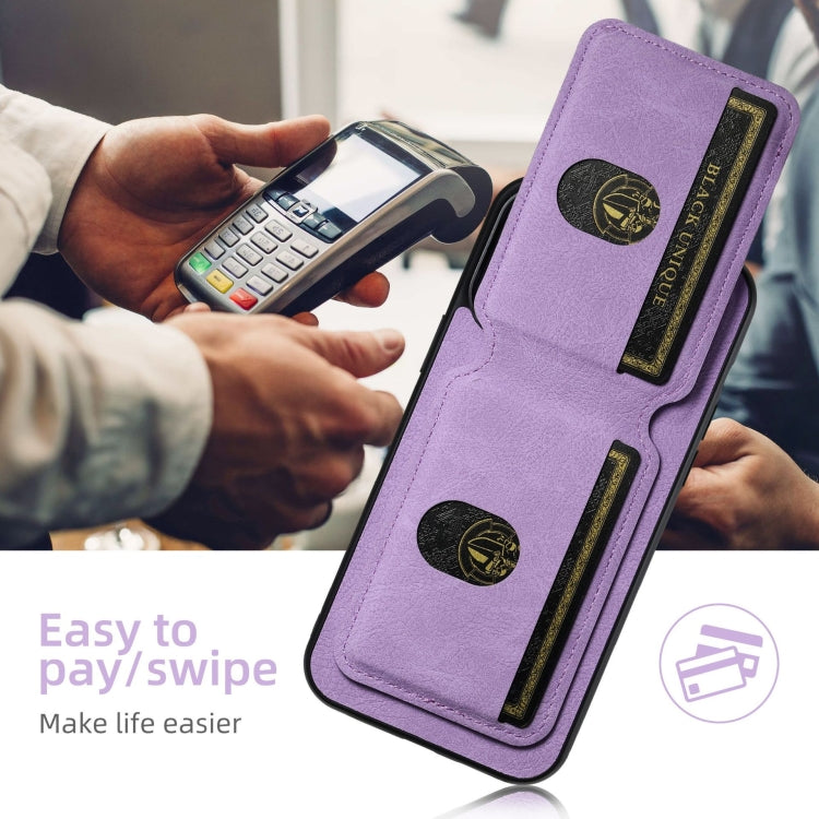 For Samsung Galaxy S24+ 5G Suteni H02 Litchi Leather Card Wallet Stand Back Phone Case(Purple) - Galaxy S24+ 5G Cases by Suteni | Online Shopping South Africa | PMC Jewellery | Buy Now Pay Later Mobicred