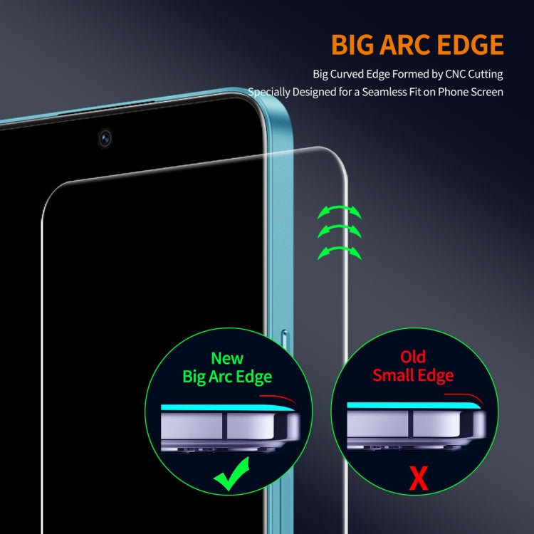 For OPPO A2 10pcs ENKAY 9H Big Arc Edge High Aluminum-silicon Tempered Glass Film - OPPO Tempered Glass by ENKAY | Online Shopping South Africa | PMC Jewellery | Buy Now Pay Later Mobicred