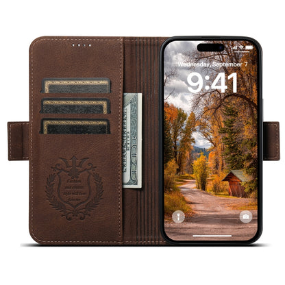 For iPhone 12 / 12 Pro SUTENI J07 Multifunctional Horizontal Flip Magsafe Leather Phone Case(Brown) - iPhone 12 / 12 Pro Cases by Suteni | Online Shopping South Africa | PMC Jewellery | Buy Now Pay Later Mobicred