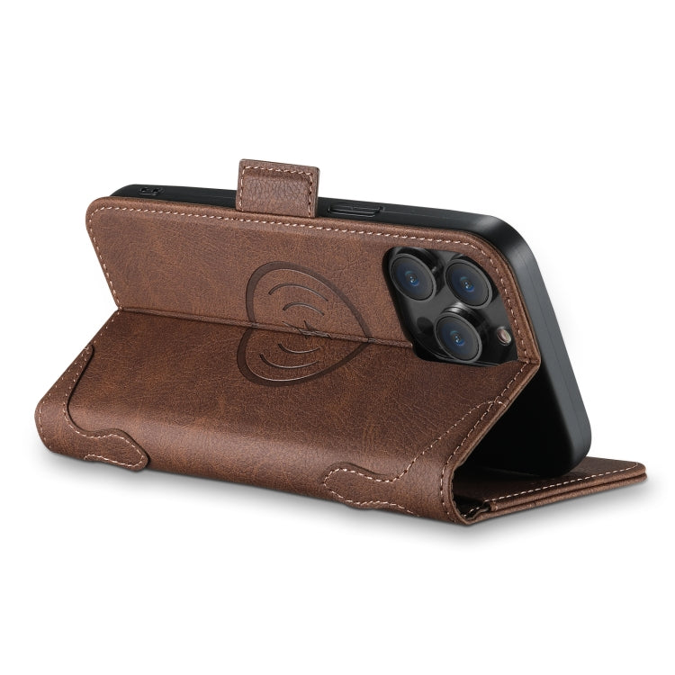 For iPhone 12 Pro Max SUTENI J07 Multifunctional Horizontal Flip Magsafe Leather Phone Case(Brown) - iPhone 12 Pro Max Cases by Suteni | Online Shopping South Africa | PMC Jewellery | Buy Now Pay Later Mobicred