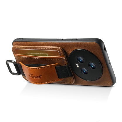 For Honor Magic6 Pro Suteni H13 Card Wallet Wrist Strap Holder PU Phone Case(Brown) - Honor Cases by Suteni | Online Shopping South Africa | PMC Jewellery | Buy Now Pay Later Mobicred