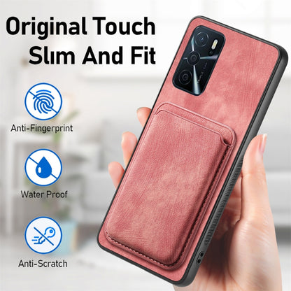 For OPPO Reno10 Pro+ Retro Leather Card Bag Magnetic Phone Case(Pink) - OPPO Cases by PMC Jewellery | Online Shopping South Africa | PMC Jewellery | Buy Now Pay Later Mobicred